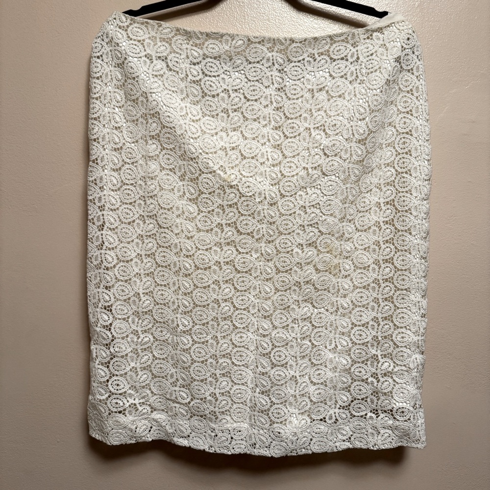 Pendleton Skirt XL 14 White Ivory Lined Pencil